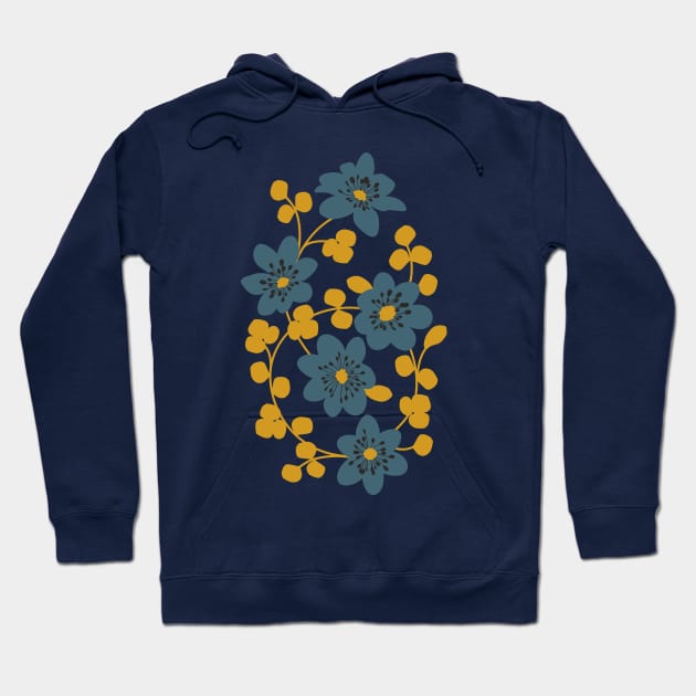 Floral pattern. Hepatica flowers Hoodie by lents